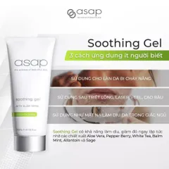 Kem Dưỡng Ẩm Asap Soothing Gel - Gel Làm Dịu Da Dầu Nhạy Cảm, Cấp Ẩm Sâu Với Chiết Xuất Lô Hội và Trà Trắng