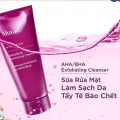 Sữa Rửa Mặt Tẩy Tế Bào Chết Murad AHA BHA - Làm Sạch Da, Giảm Mụn, Dầu Nhờn, Làm Sáng Mịn Da - Sản Phẩm Chăm Sóc Da Chất Lượng Cao