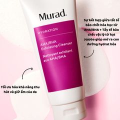 Sữa Rửa Mặt Tẩy Tế Bào Chết Murad AHA BHA - Làm Sạch Da, Giảm Mụn, Dầu Nhờn, Làm Sáng Mịn Da - Sản Phẩm Chăm Sóc Da Chất Lượng Cao