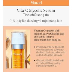 Tinh Chất Murad Vita C Glycolic Serum 30ml - Làm Trắng Sáng Da, Mờ Thâm, Đều Màu Da, Tăng Collagen Cho Làn Da Rạng Rỡ