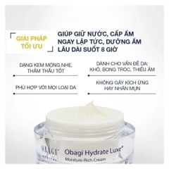 Kem Dưỡng Ẩm OBAGI Hydrate Luxe Moisture Rich Cream - Phục Hồi Tái Tạo Chuyên Sâu, Giúp Da Mịn Màng