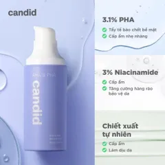 CANDID AHA & PHA Gel Exfoliant Tẩy Tế Bào Chết Làm Sáng Mịn Da, Cân Bằng Da, Thông Thoáng Lỗ Chân Lông - Dưỡng Ẩm Sâu Chăm Sóc Da Mặt