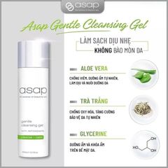 Sữa Rửa Mặt Asap Gentle Cleansing Gel - Giảm Dầu Nhờn, Chống Oxy Hóa, Dưỡng Ẩm, Phục Hồi Da - Sản Phẩm Chăm Sóc Da Mặt Dịu Nhẹ