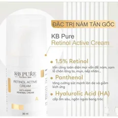 KB Pure Retinol Active Cream - Kem Tái Tạo & Chống Lão Hóa 30ML, Làm Săn Chắc Da, Giảm Nếp Nhăn, Dưỡng Ẩm Da Khỏe Mạnh