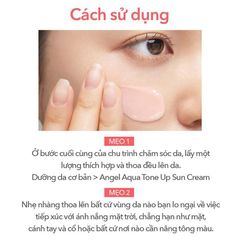 Kem Chống Nắng Angel Aqua Tone-up SPF50 - Kem Lót Nâng Tông Tự Nhiên Dưỡng Ẩm - Chống Nắng Hiệu Quả, Da Hồng Rạng Rỡ