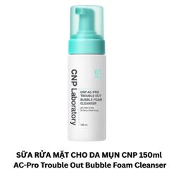 CNP AC-Pro Bubble Foam Cleanser 150ml - Sữa Rửa Mặt Dạng Bọt Làm Sạch Sâu, Giảm Mụn, Thích Hợp Với Da Nhạy Cảm