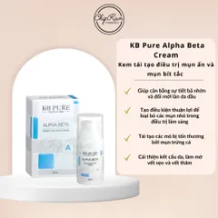 Kem Giảm Mụn Ẩn KB Pure Alpha Beta Cream 30ML - Giảm Dầu Nhờn, Thu Nhỏ Lỗ Chân Lông, Tái Tạo Da, Dành Cho Da Dầu, Mụn Trứng Cá