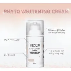 KB Pure Phyto Whitening Cream - Kem Dưỡng Trắng Da Tái Tạo, Giảm Thâm Nám, Chất Lỏng 30ml Cho Da Nhạy Cảm