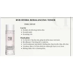 RVB LAB THE SKIN Rebalancing Hydra Toner 200ml - Nước Cân Bằng Lợi Khuẩn, Cấp Ẩm & Dưỡng Da Mịn Màng, Giữ Độ Ẩm Lâu Dài