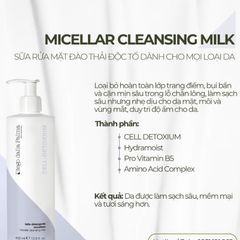 Sữa Rửa Mặt Micellar Diego Dalla Palma - Thải Độc, Làm Sạch Sâu, Dịu Nhẹ, An Toàn Cho Da Nhạy Cảm