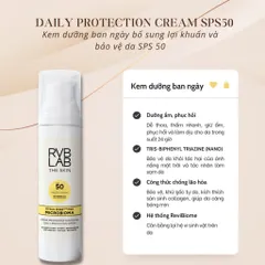 Kem Dưỡng Chống Nắng RVB LAB THE SKIN SPF50 - Bảo Vệ Da, Chống Lão Hóa, Giữ Ẩm, Dùng Làm Lớp Nền Trang Điểm