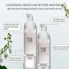 RVB LAB THE SKIN Bọt Rửa Mặt Cleansing Micellar Water 225ml - Làm Sạch 2 trong 1, Cân Bằng Lợi Khuẩn, Dưỡng Ẩm Da Mềm Mại