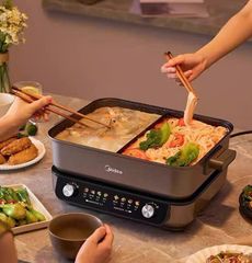Nồi Lẩu Điện Hai Ngăn Midea MC-HGS382712 - Dung Tích 7.5L, Công Suất 2000W, Thiết Kế Tiện Lợi, Xuất Xứ Trung Quốc