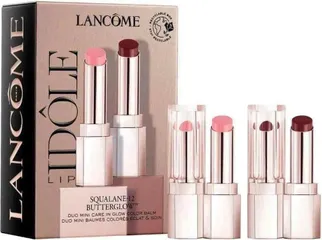 Set son Lancome idole mini butterglow 2 cây son dưỡng (Màu 10 hồng tự nhiên y màu dior 01 + Màu 60 đỏ ) 326101