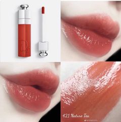 Son Kem Dior 421 Addict Lip Tattoo Natural Tea - Son Môi Cam Đất Mịn Màng, Độ Bám Màu Lâu, Thương Hiệu Cao Cấp
