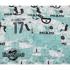 Bộ Quần Áo Bóng Đá Cận Fex Miami Xanh - Chất Liệu Super Fex Cao Cấp, Thấm Hút Mồ Hôi, Thể Thao Năng Động