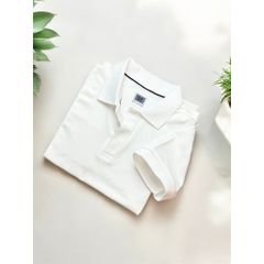 Áo Polo Unisex Màu Trắng Cao Cấp - Chất Liệu Poly Cotton Thấm Hút Mồ Hôi, Phong Cách Sang Trọng và Thanh Lịch Cho Nam Nữ
