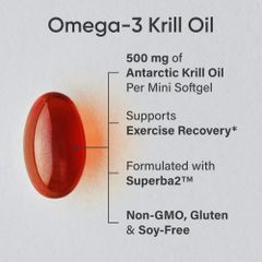 Viên Uống Dầu Tôm Nhuyễn Thể Krill Oil Sports Research Hỗ Trợ Tim Mạch Điều Hoà Huyết Áp (Hộp 120 viên) -  YoungFit