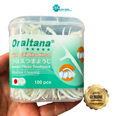 Tăm Chỉ Nha Khoa Oraltana Hộp 100 Cái - Giải Pháp Vệ Sinh Răng Miệng Hiệu Quả, Tiện Lợi và An Toàn (Combo 3 Hộp)