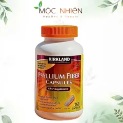 Viên Uống Bổ Sung Chất Xơ Kirkland Psyllium Fiber Capsules 360 Viên - Hỗ Trợ Tiêu Hóa và Kiểm Soát Cholesterol
