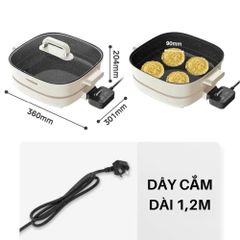 Nồi Lẩu Điện Midea Đa Năng HGE3030-MJ03 6L Cho 3-10 Người - Công Suất 1800W - Dễ Dàng Sử Dụng Tại Nhà