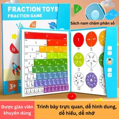 Ghép Hình Nam Châm Giáo Dục - Giúp Bé Học Phân Số Một Cách Thú Vị và Hiệu Quả - Đồ Chơi Học Tập Trực Quan cho Trẻ Em
