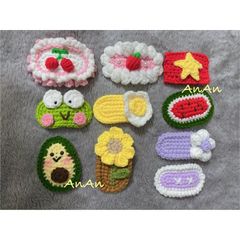 Kẹp Tóc Len Handmade Độc Đáo - Phụ Kiện Thời Trang Nhiều Kiểu Dáng, Chất Liệu Cotton Cao Cấp, Tự Chọn Mẫu 4-5cm