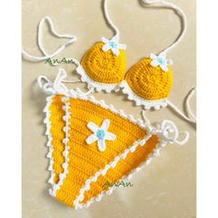 Bikini Handmade Cho Bé An Toàn, Chất Liệu Nhẹ, Không Gây Kích Ứng Da - Đồ Bơi Thủ Công 100% Cho Mùa Hè Vui Vẻ