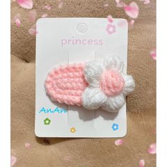 Kẹp Tóc Len Handmade Hình Bông Hoa Nhiều Màu - Phụ Kiện Thời Trang Độc Đáo Cho Bạn Gái