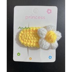 Kẹp Tóc Len Handmade Hình Bông Hoa Nhiều Màu - Phụ Kiện Thời Trang Độc Đáo Cho Bạn Gái