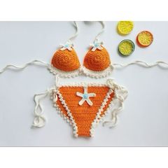 Bikini Handmade Đi Biển Cho Bé Mẫu Con Vật - Thời Trang Sáng Tạo Từ Len Cotton Cho Bé Yêu