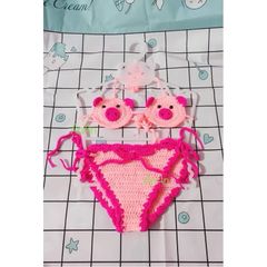 Bikini Handmade Đi Biển Cho Bé Mẫu Con Vật - Thời Trang Sáng Tạo Từ Len Cotton Cho Bé Yêu