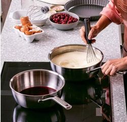 Chảo Bếp Từ KitchenAid Thép Không Gỉ 24cm - An Toàn, Bền Bỉ, Nấu Nhanh, Dễ Vệ Sinh, Chất Lượng Cao