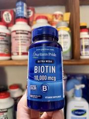 Viên uống mọc tóc Puritans Pride Ultra Mega Biotin 10000 Mcg 100 viên 326391