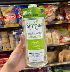 Nước Tẩy Trang Simple Kind To Skin 400ml - Tẩy Trang Dịu Nhẹ, Giữ Ẩm, Phù Hợp Da Nhạy Cảm, Chất Lượng Từ Mỹ