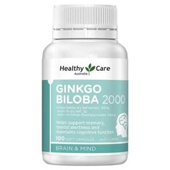 Viên Uống Healthy Care Ginkgo Biloba 2000mg - Tăng Cường Tuần Hoàn Máu, Cải Thiện Trí Nhớ, Hỗ Trợ Tinh Thần (100 Viên)