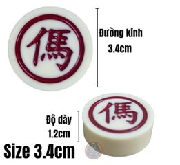 Bộ Cờ Tướng Nhựa Đặc Cạnh Vuông - Ký Tự Đúc Chìm 34mm & 26mm - Đồ Chơi Giải Trí Thú Vị cho Gia Đình và Bạn Bè