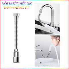 Vòi Nước Thép Không Gỉ 720 Độ Bẻ Cong - Ống Nối Dài Linh Hoạt Cho Nhà Bếp - Giải Pháp Rửa Chén Tiện Lợi