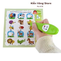 Bộ Bút Đọc Thông Minh Kèm Thẻ Học Tiếng Anh Giáo Dục Sớm Montessories - Trò Chơi Giúp Trẻ Tăng Cường Kỹ Năng Ghi Nhớ