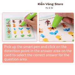 Bộ Bút Đọc Thông Minh Kèm Thẻ Học Tiếng Anh Giáo Dục Sớm Montessories - Trò Chơi Giúp Trẻ Tăng Cường Kỹ Năng Ghi Nhớ