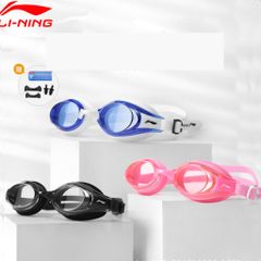 Kính Bơi Người Lớn LI-NING Chính Hãng Chống Nước, Chống Sương Mù, Chống Tia UV, Tặng Kèm Nút Bịt Tai - Dụng Cụ Bơi Lội Chất Lượng Cao