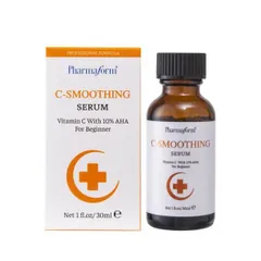 Serum Làm Mịn Da C-Smoothing Vitamin C + 10% AHA Pharmaform - Chăm sóc da dầu mụn, làm sáng và cải thiện kết cấu da hiệu quả