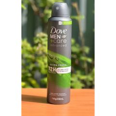 Xịt Khử Mùi Nam Dove Men+Care 72h Advanced Extra Fresh Spray 150ml - Hàng Chính Hãng Úc, Giữ Thoáng Màu 72 Giờ