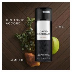 Xịt Khử Mùi David Beckham Classic Body Spray 150ml - Hương Thơm Nam Tính, Chính Hãng, Dành Cho Mọi Dịp
