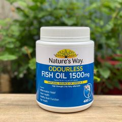 Dầu cá Nature's Way Odourless Fish Oil 1500mg 400 viên. 334891