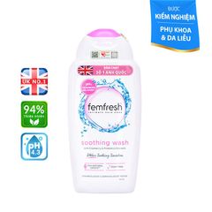 Dung dịch vệ sinh phụ nữ Femfresh Soothing Wash 250ml - Hàng Anh chính ngạch, an toàn, kháng khuẩn, chiết xuất tự nhiên, phù hợp cho mọi độ tuổi