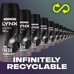 Xịt Khử Mùi LYNX Black Night - Xịt Khử Mùi Chính Hãng Từ Úc, Đem Lại Hương Thơm Nam Tính, Duy Trì Sự Tươi Mát Suốt Ngày