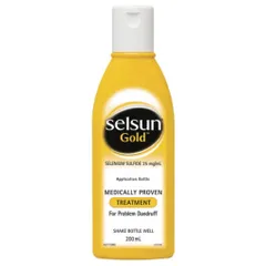 Dầu Gội Selsun Gold 200ml - Kiểm Soát Gàu, Giảm Ngứa, Dưỡng Ẩm Tóc, Hỗ Trợ Điều Trị Viêm Da Đầu, Phù Hợp Tóc Nhuộm, Uốn