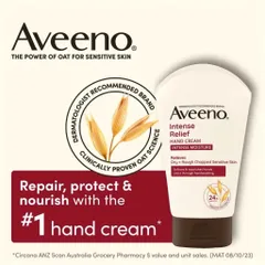Kem dưỡng da tay Aveeno Intense Relief Soothing Fragrance Free Hand Cream 100g 334968