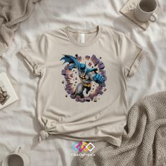 Áo Phông Batman Siêu Anh Hùng Nam Nữ - Phong Cách Streetwear Oversize Cotton Thoải Mái, In Hình Nghệ Thuật Kỹ Thuật Số từ DC Comics
